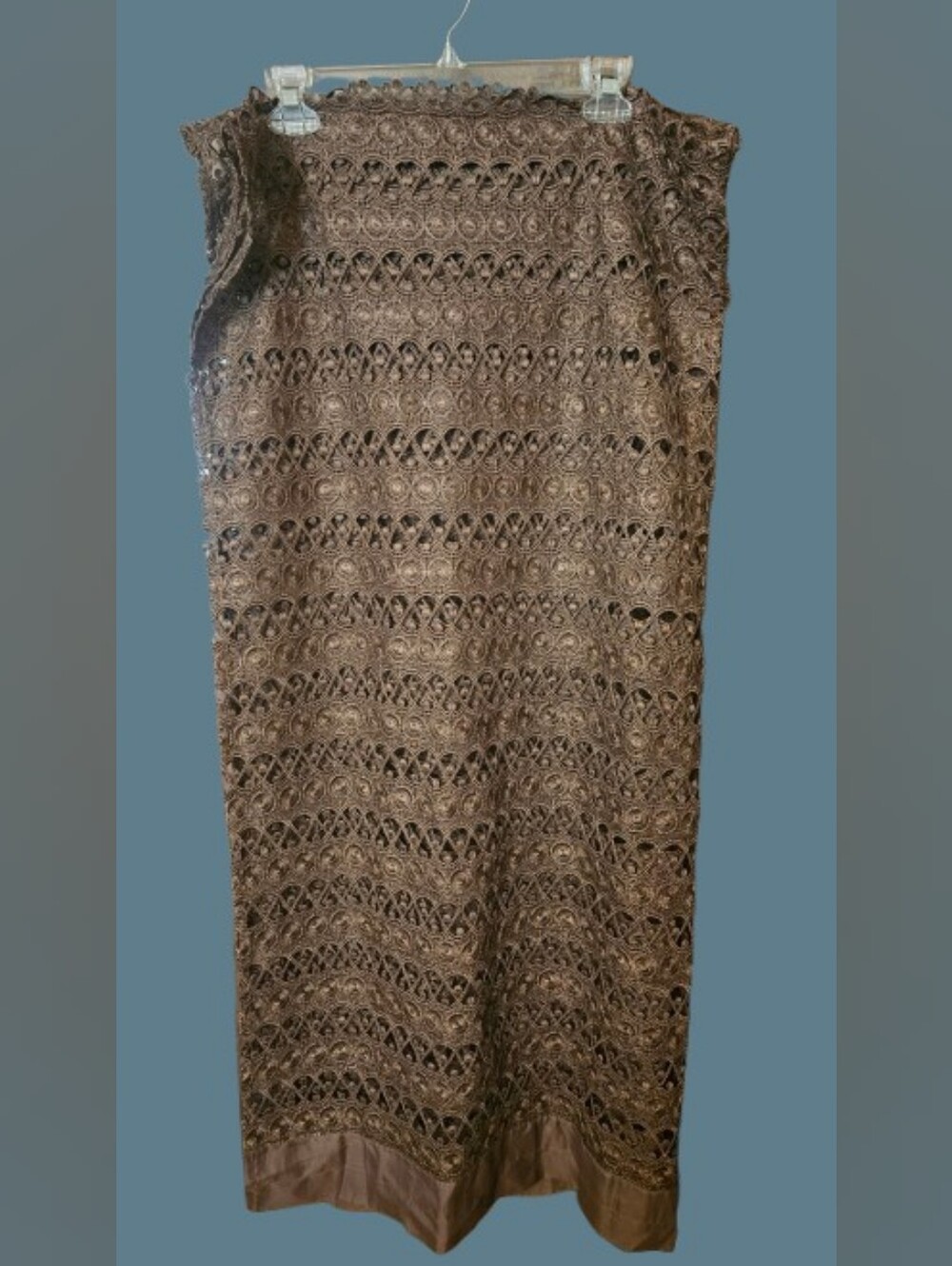 Lace Curtain Panel Vintage Open-Weave9 crochet or eyelet geometric Pattern
